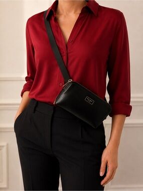 Kate Spade New York Black Belt Bag Waist Pack Worn Once EUC Adjustable